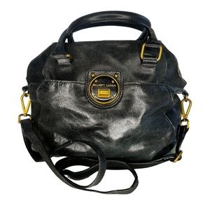 ELLIOT LUCCA Black Leather Purse with Long Strap